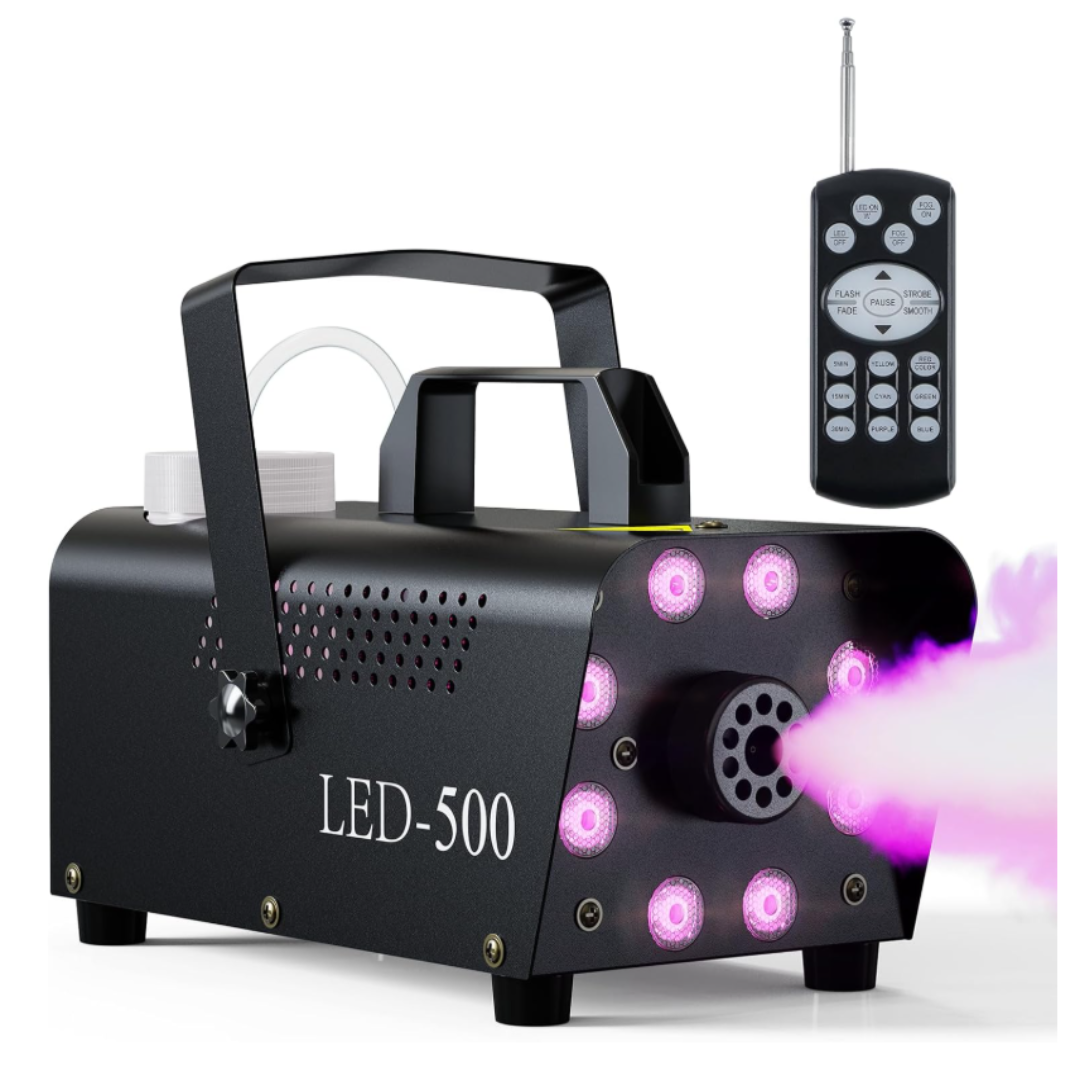 Smoke Machine With Colorful Lighting And Remote Control