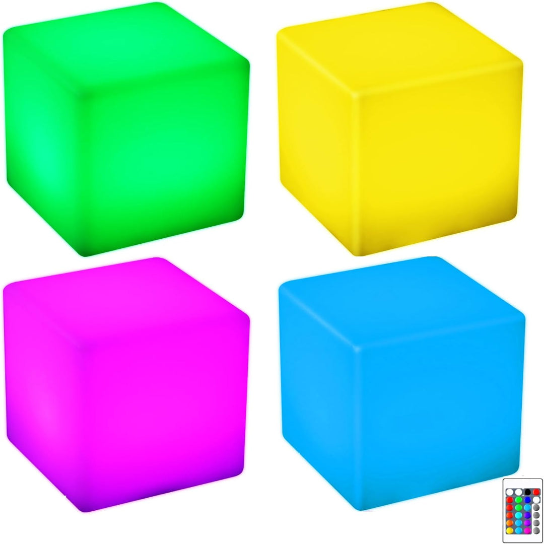 Multi-colored LED light cubes