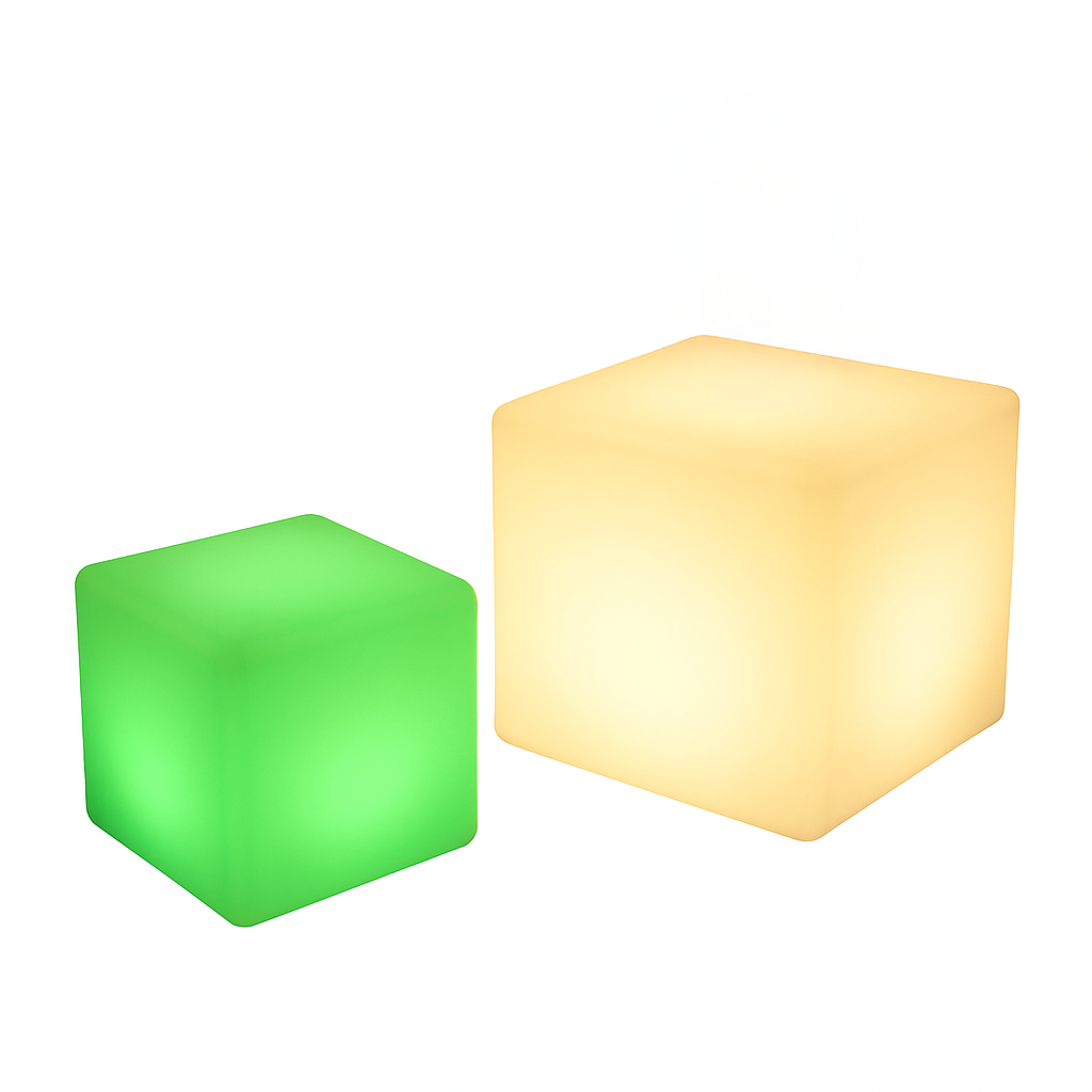 Multi-colored LED light cubes