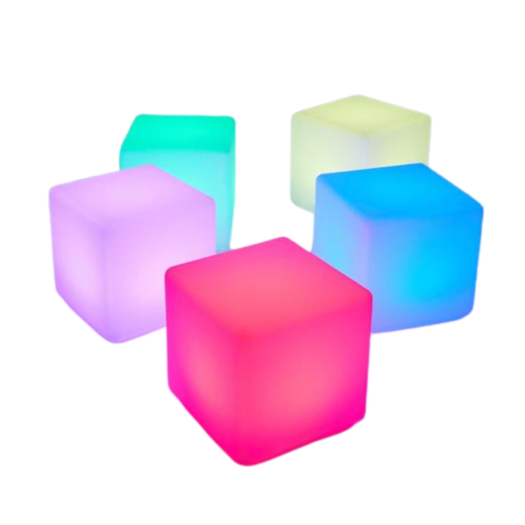 Multi-colored LED light cubes
